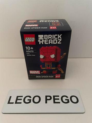 Lego brickheadz 40670 iron spider-man nieuw in box marvel beschikbaar voor biedingen