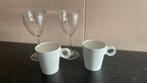Mepal kopjes 160 ml met gratis kunststof wijnglazen, Ophalen of Verzenden, Zo goed als nieuw