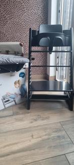 Stokke tripp trapp kinderstoel, black oak,  complete set, Kinderen en Baby's, Kinderstoelen, Ophalen of Verzenden, Zo goed als nieuw