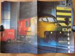 Poster vintage NS Motorpost PTT post 50-65cm, Ophalen of Verzenden, Gebruikt, Trein, Overige typen