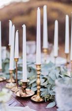 Vintage messing kandelaars voor bruiloft of 21 dinner, Ophalen, Zo goed als nieuw, Geboorte of Huwelijk