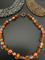 MOOIE VINTAGE KETTING …, Ophalen of Verzenden, Zo goed als nieuw, Oranje
