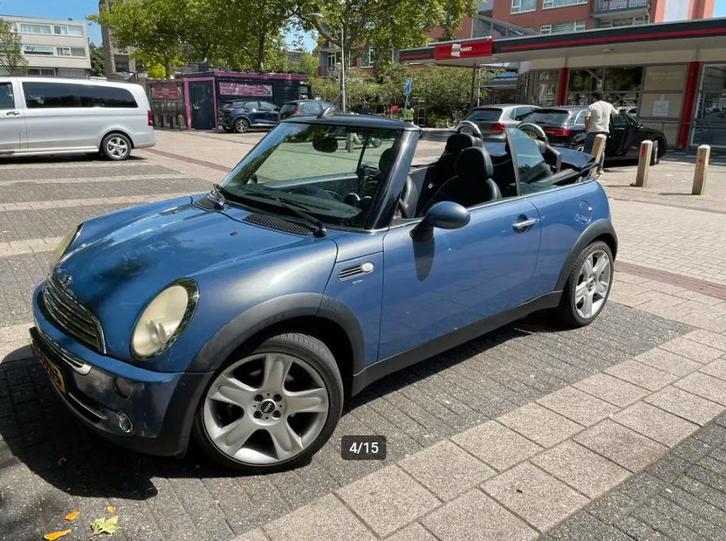 Mini Cooper Cabrio 2005 Blauw | APK juli 2026, Auto's, Mini, Particulier, Cooper, Airconditioning, Centrale vergrendeling, Climate control