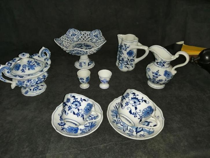 Blue Danube - kannetje - schaal - klontjes pot, Huis en Inrichting, Keuken | Servies, Zo goed als nieuw, Overige typen, Overige stijlen