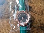 Groen dames quartz horloge Met sier diamantjes h, Onbekend, Nieuw, Ophalen of Verzenden, Onbekend