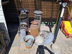 Antieken potkachels en zinken buiten spullen, Tuin en Terras, Bloembakken en Plantenbakken, Ophalen of Verzenden, Rond, Minder dan 60 cm