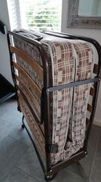 Superhandig opklapbed met matras., Ophalen, Eenpersoons, Bruin, 190 cm of minder