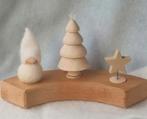 Kerst jaarring Seizoenstafel winter steker popje ster hout, Verzenden, Nieuw, Figuurtje(s), Wolvilt