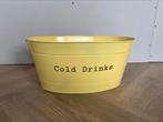Ijsemmer drankemmer koelemmer cold drinks geelkleurig zomer, Ophalen, Zo goed als nieuw, Aluminium