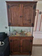Vintage aquariumkast met glazen bak – robuust en karaktervol, Antiek en Kunst, Antiek | Meubels | Kasten, Ophalen