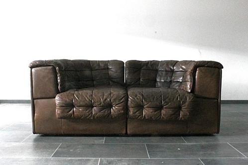 De Sede vintage DS11 loveseat in bruin leer, Huis en Inrichting, Banken | Sofa's en Chaises Longues, Gebruikt, Tweepersoons, 150 tot 200 cm