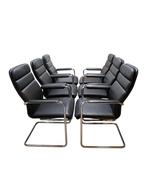 Vintage set van 6 Thonet stoelen, Huis en Inrichting, Stoelen, Gebruikt, Zwart, Vintage, Ophalen of Verzenden