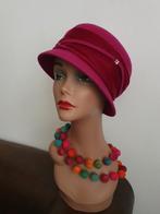 Prachtige fuchsia 100% wol hoed maat 57, Verzenden, Zo goed als nieuw, 56 of 57 cm (M, 7 of 7⅛ inch), Hoed
