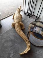 Richmond Beeld gouden krokodil 230 cm, Verzamelen, Beelden en Beeldjes, Nieuw, Dier, Ophalen
