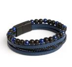 Leren armband., Ophalen of Verzenden, Nieuw, Blauw, Leer
