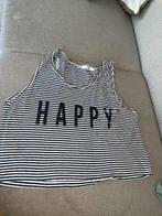 Mango top topje crop croptop M zwart zwarte wit, Maat 38/40 (M), Verzenden, Zwart, Zo goed als nieuw