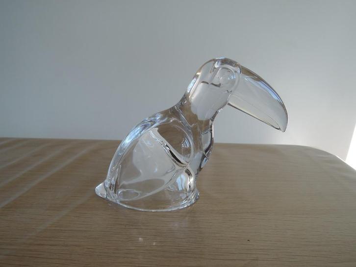 Glazen / kristallen Toekan, Antiek en Kunst, Antiek | Glas en Kristal, Ophalen of Verzenden
