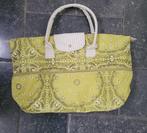 TAS - SHOPPER verlengbaar, groen - wit/ bloem - ruit, Ophalen of Verzenden, Nieuw, Groen, Shopper