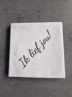Tegeltje met tekst 'Ik lief jou!', Huis en Inrichting, Woonaccessoires | Tekstborden en Spreuken, Ophalen of Verzenden, Nieuw