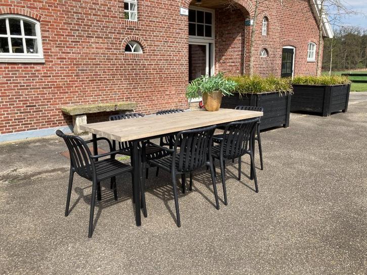 Tuintafel / eettafel 165 cm lang, Tuin en Terras, Tuintafels, Nieuw, Rechthoekig, Metaal, Ophalen of Verzenden
