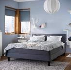 Mooie Ikea boxspring grijs, inclusief goed matras 140x200., Ophalen, Zo goed als nieuw, Tweepersoons, 200 cm