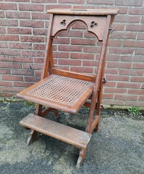 Antieke romantische slaapkamer stoel bidstoel kerkstoel 1921, Antiek en Kunst, Antiek | Meubels | Stoelen en Banken, Ophalen of Verzenden