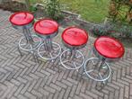 Amerikaanse barkrukken bartafel ( Bel Air ) sixties fifties, Ophalen, Met voetsteun, 60 tot 90 cm, Zo goed als nieuw