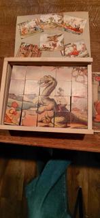 Tom Poes Blokkenpuzzel - Vintage!, Gebruikt, 10 tot 50 stukjes, Ophalen of Verzenden, Van hout