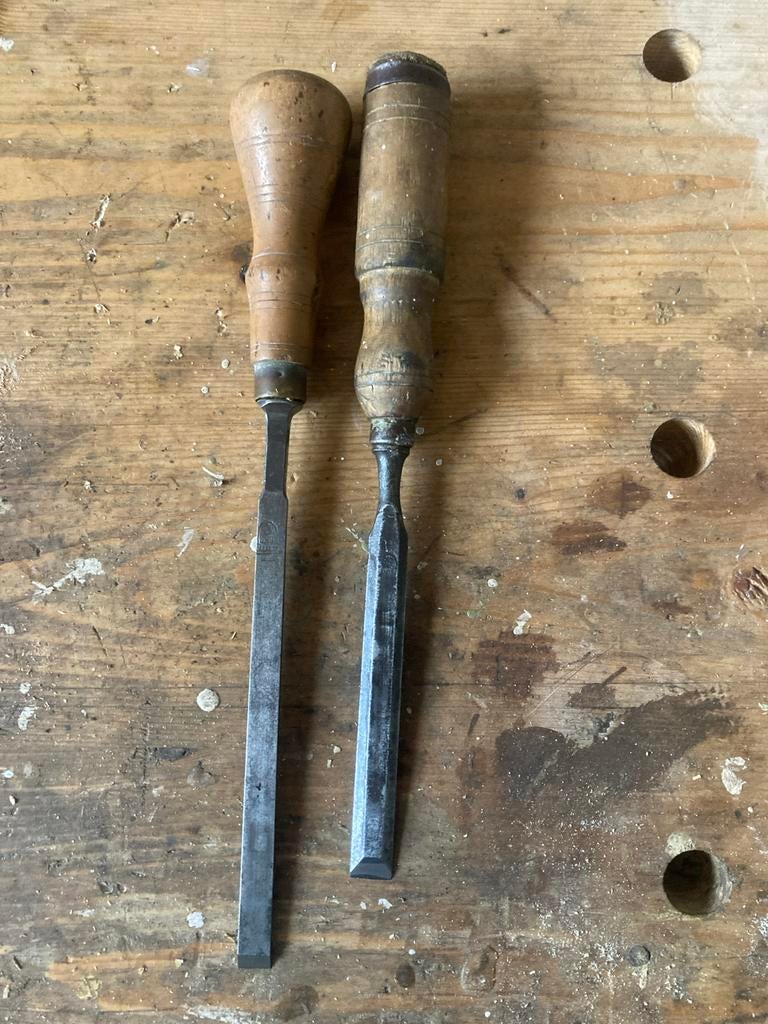 Antieke Nooitgedagt Beitels - 10mm & 12mm, Ophalen of Verzenden