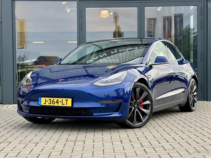 Tesla Model 3 Performance AWD 75 kWh 462 PK | 20" LMV | Cam., Auto's, Tesla, Bedrijf, Te koop, Model 3, 4x4, Achteruitrijcamera