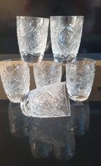 Geërfd. 6 prachtige kristallen glazen uit Tsjechoslowakije., Antiek en Kunst, Antiek | Glas en Kristal, Ophalen of Verzenden