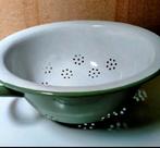 Vintage Emaille Vergiet Groen/Wit, Ophalen