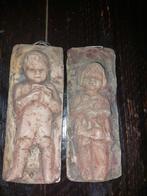 Twee antieke tegels met kindermotieven - Hanna Mobach, Antiek en Kunst, Ophalen of Verzenden
