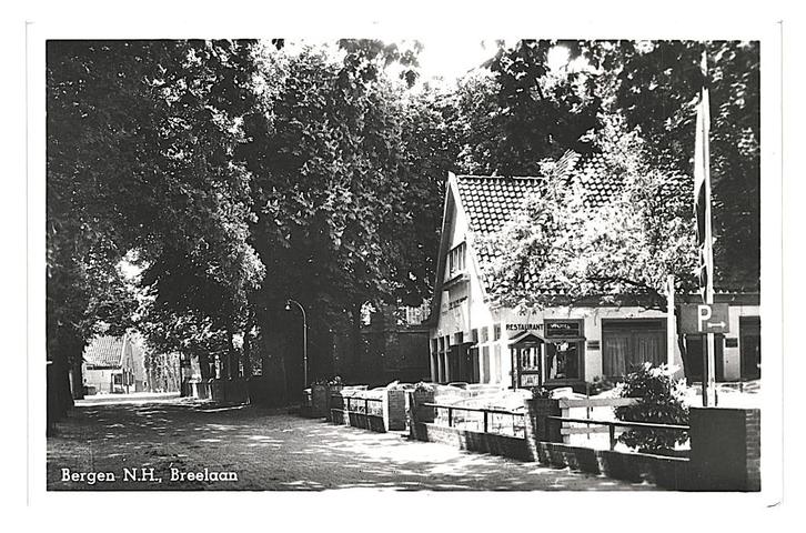 976291	Bergen	NH 1948 Breelaan	Niet gelopen, Verzamelen, Ansichtkaarten | Nederland, Ongelopen, Noord-Holland, 1940 tot 1960, Ophalen of Verzenden