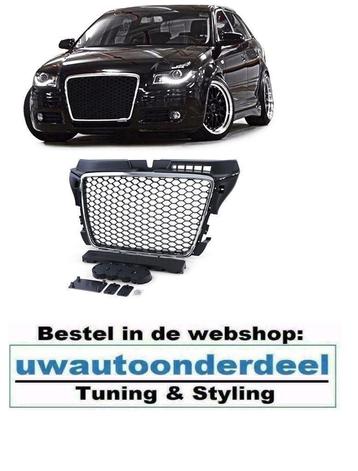 Sport Grill Chrome Zwart Voor Audi A3 8P RS3 Look beschikbaar voor biedingen