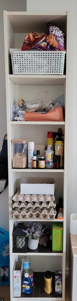 Witte opbergkast / voorraadkast – 6 planken, Huis en Inrichting, Kasten | Boekenkasten, Zo goed als nieuw, 50 tot 100 cm, 25 tot 50 cm
