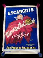 Antieke Art-Nouveau winkelposter, restaurant 160 cm!, Gebruikt, Overige typen, Ophalen of Verzenden, Nvt