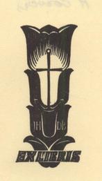 1669 Ex Libris Nederland : Harry Corvers, 1952, Antiek en Kunst, Kunst | Etsen en Gravures, Verzenden