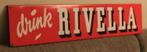Rivella Emaille bord 130 x 25 cm, Ophalen of Verzenden