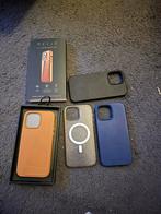 Mujjo iPhone 14 Pro Max Hoesjes Set, Ophalen, Zo goed als nieuw, IPhone 14 Pro Max, Hoesje of Tasje