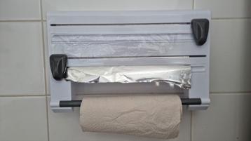 3-in-1 Wandhouder huishoudfolie, aluminiumfolie, keukenrol beschikbaar voor biedingen