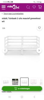 Witte houten tuinbank/loungeset 2x nieuw, Ophalen, Nieuw, Hout