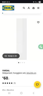 Dekpaneel wit hoogglans, Ophalen of Verzenden