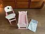 Poppenmeubels set: bedje en stoel, Kinderen en Baby's, Speelgoed | Poppen, Ophalen, Gebruikt, Overige typen