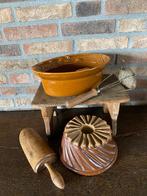 Brocante Franse geglazuurde terrine en tulband vorm, Ophalen of Verzenden