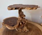 Handgemaakte Suar-Houten etagère - paddenstoelen, Antiek en Kunst, Ophalen of Verzenden