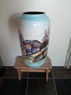 Oude Vloervaas(paraplubak).Tiroler landschap.Decoratie., Gebruikt, Overige kleuren, Aardewerk of Porselein, Ophalen of Verzenden