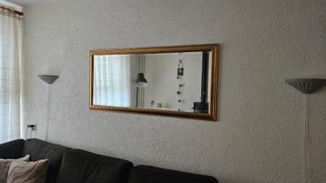 Luxe wandspiegel goud/brons 150 x 70 cm facet geslepen  beschikbaar voor biedingen