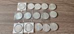 Zilveren Tientjes Juliana 15 stuks, Koningin Juliana, Setje, Zilver, Ophalen of Verzenden