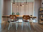 Eettafel met stoelen, Huis en Inrichting, Tafels | Eettafels, Ophalen, 50 tot 100 cm, Eikenhout, Zo goed als nieuw